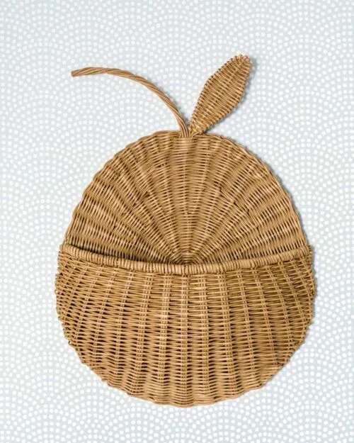 Panier mural tressé poire – Image 2