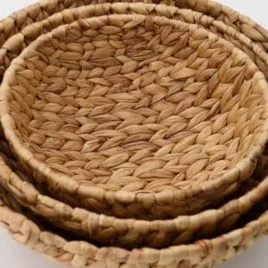 Lot de 3 paniers Bow, Nature, House Doctor