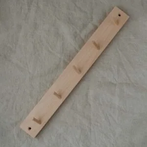 Patère en bois 5 crochets avec porte-cartes Eulenschnitt