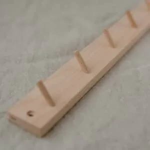 Patère en bois 5 crochets avec porte-cartes Eulenschnitt