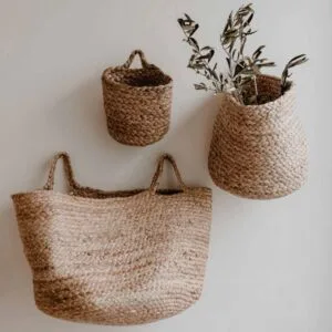 Panier de rangement à suspendre en jute M Eulenschnitt