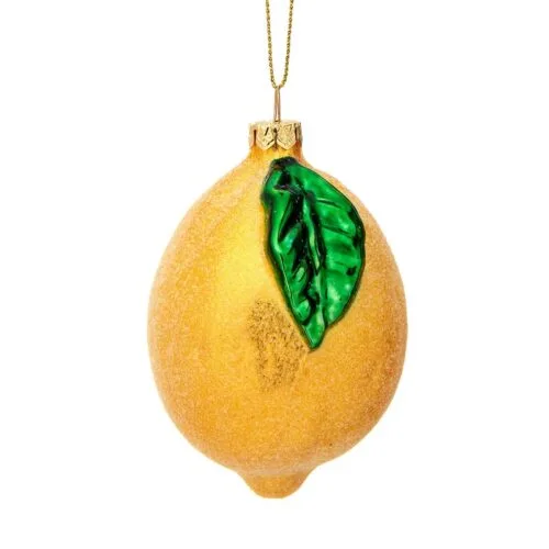 Boule de Noël "Citron" en verre Sass & Belle
