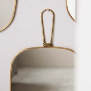 Miroir avec cadre en laiton doré antique Meraki