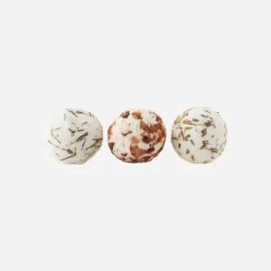 Lot de 3 perles de savon hydratantes, boules de bain Meraki