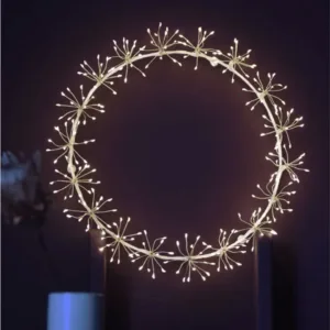 Couronne lumineuse LED blanc chaud 35 cm à suspendre