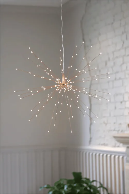 Bouquet Lumineux guirlande LED à suspendre cuivrée – Image 3