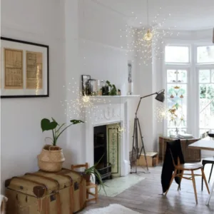 Bouquet Lumineux guirlande LED à suspendre cuivrée