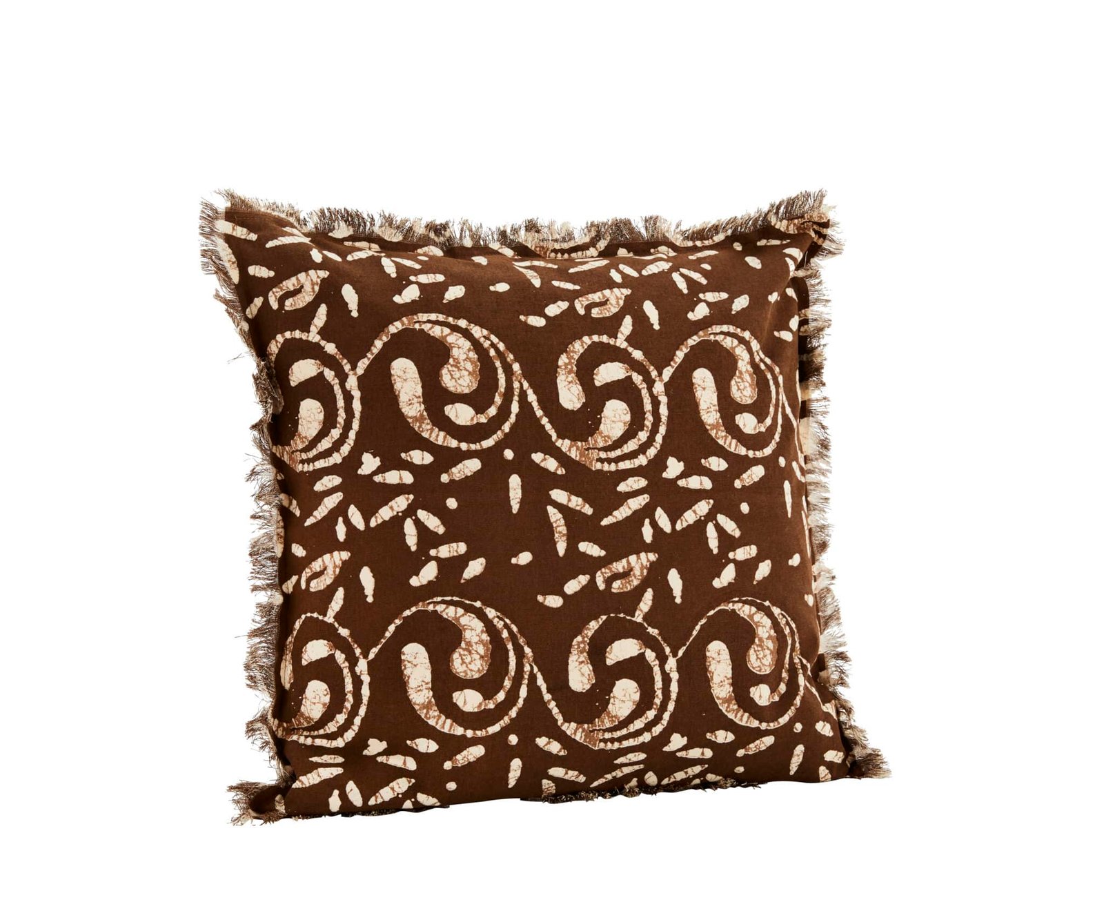 Housse De Coussin Bohème 30x50cm à Franges Et Pompons - Style Chic Blanc/Gris Pour Canapé, Voiture Et Maison
