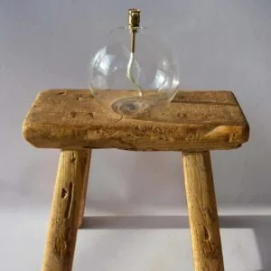 Lampe à huile ronde « Classique » – Taille S / M / L en verre lisse Peri Living