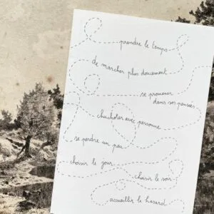 Carte illustrée « Déambuler » de Papillonnage