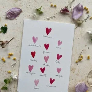 Carte illustrée « Maman Coeur » Papillonnage