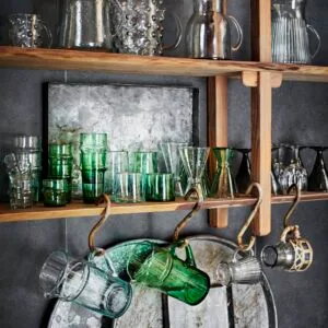 Verre Beldi Madam Stoltz en verre recyclé couleur verte