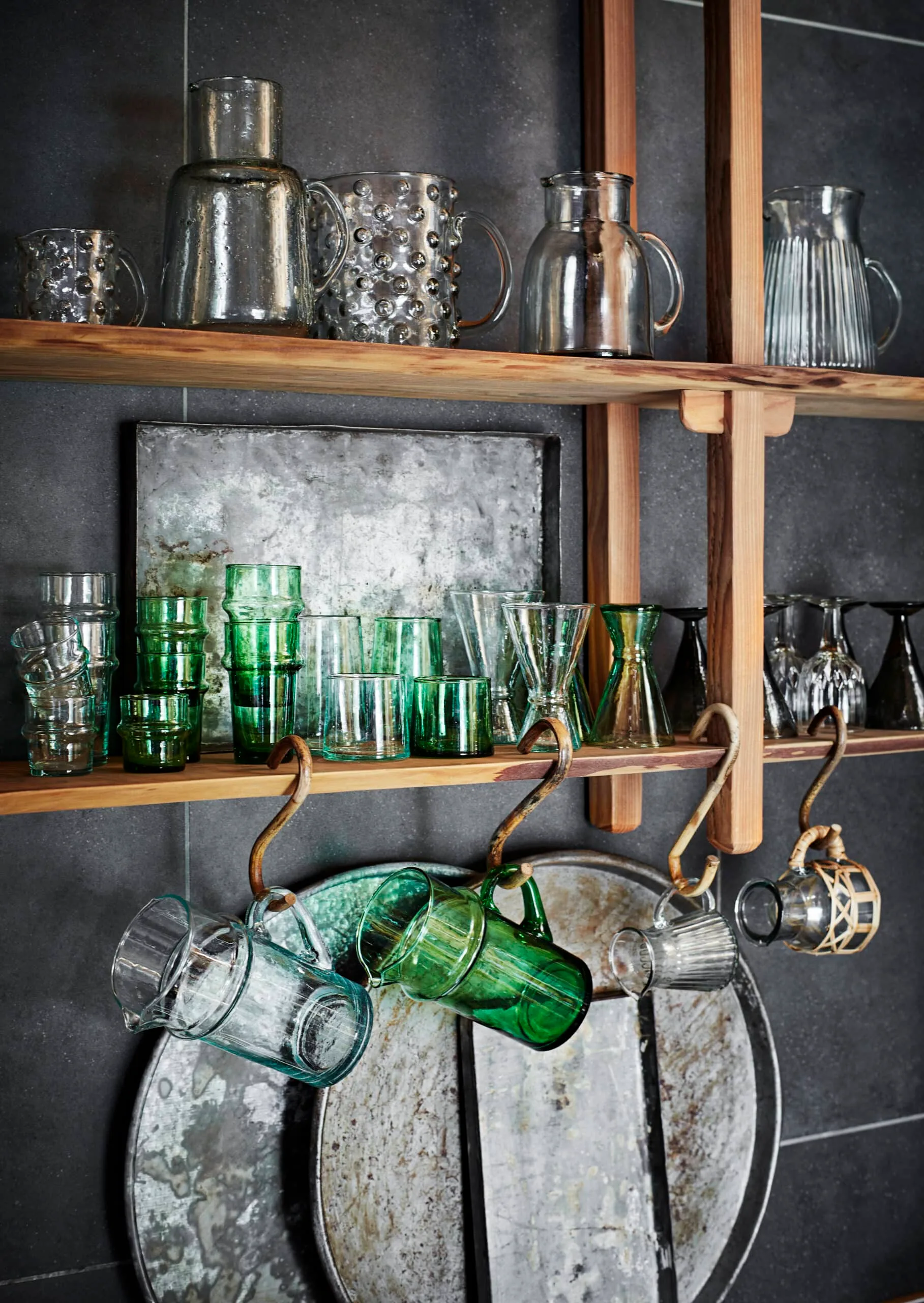 Verre Beldi Madam Stoltz en verre recyclé couleur verte – Image 2