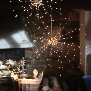 Bouquet Lumineux guirlande LED à suspendre cuivrée