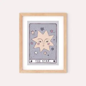 Affiche illustrée carte de tarot « The Star » – format A4