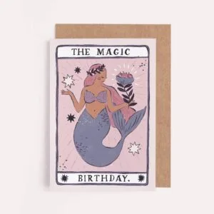 Twizler 1ère Carte D'anniversaire Pour Fille Avec Motif De Sirène Et Paillettes – Un AN Vieux – Age 1 Carte – Carte D'anniversaire Pour Enfants