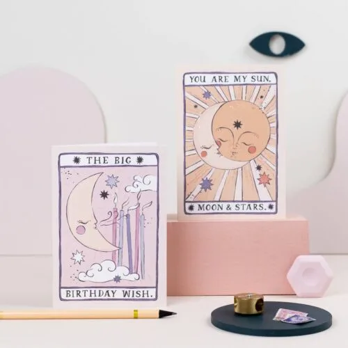 Carte d'anniversaire illustrée "Birthday wish"