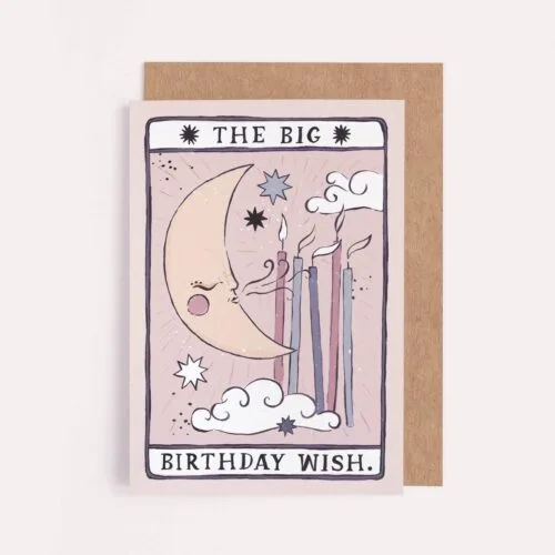Carte d'anniversaire illustrée "Birthday wish"