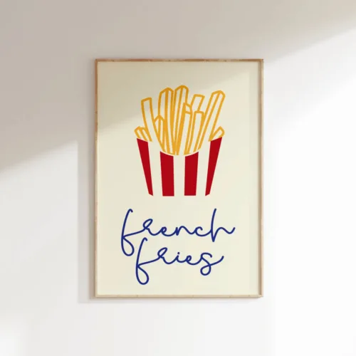 Affiche illustrée "French Fries" A3