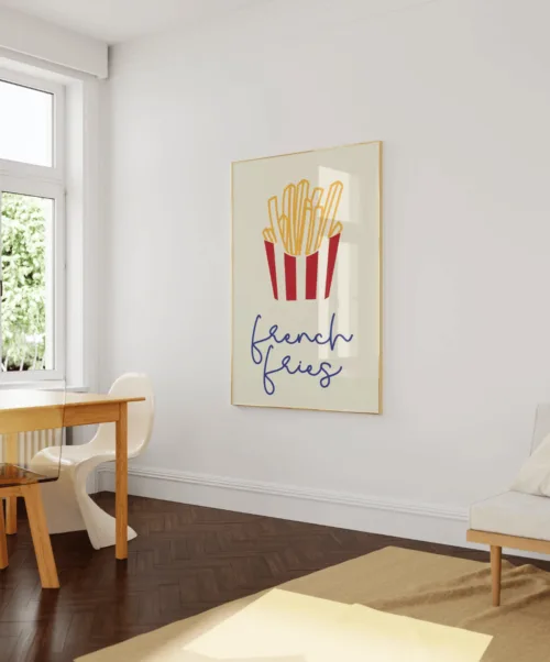 Affiche illustrée "French Fries" format A3 – Image 2