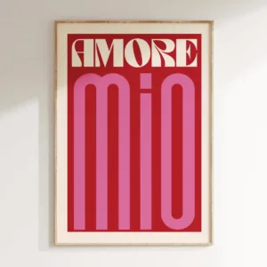 Affiche illustrée « Amore Mio » A3