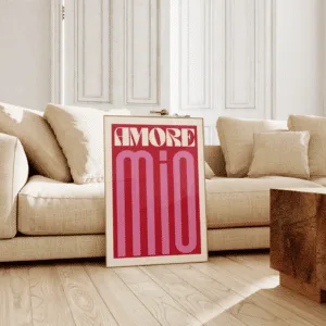 Affiche illustrée « Amore Mio » A3