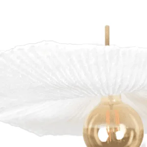 Abat-jour suspension « Fleur » en papier mâché – Deux tailles
