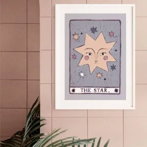 Affiche illustrée carte de tarot « The Star » – format A4
