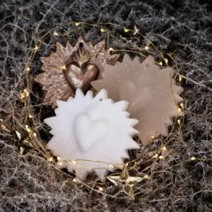 Ex voto en cire, coeur à suspendre – couleur or ou blanc