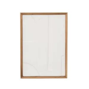 Décoration murale en papier mâché avec motif à relief et cadre en chêne – 4 modèles