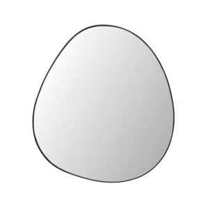 Miroir japandi forme organique cadre en aluminium noir