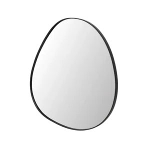 Miroir japandi forme organique cadre en aluminium noir