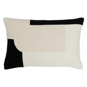 Coussin rectangulaire en coton aux motifs graphiques