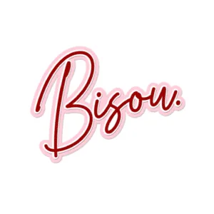 Enseigne « Bisou » décoration murale en plexiglas – 3 tailles