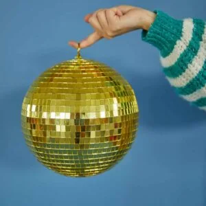 Boule à facettes dorée 25 cm, boule disco déco Twicy Store