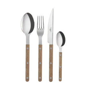 Set de 4 couverts de table modèle « Teck »