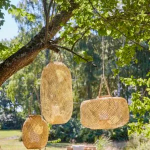 Lanterne « Musu » en bambou tissé – taille M