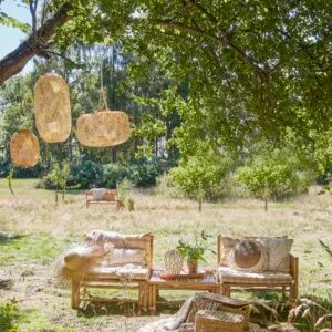 Lanterne « Musu » en bambou tissé – taille M