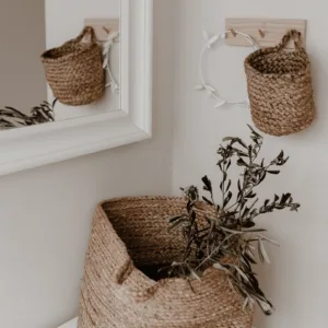 Panier de rangement en jute avec poignées – taille L