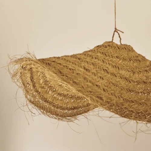 Suspension marocaine "Parasol" en fibre naturelle - 100 cm – Image 3