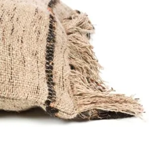Housse de coussin rayée avec franges « Oh My Gee » – 30 x 50 cm