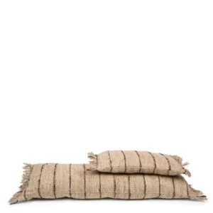 Housse de coussin rayée avec franges « Oh My Gee » – 30 x 50 cm