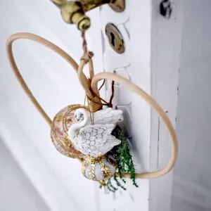 Boule de Noël « Cygne » en verre