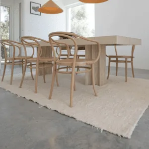 Tapis en coton tissé écru « Jude » – 3 tailles disponibles