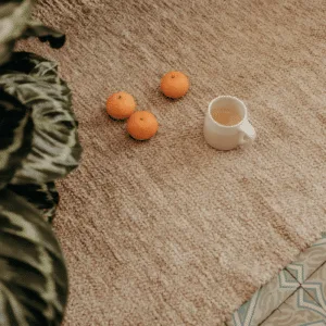 Tapis beige avec franges « Luca » – 2 tailles disponibles