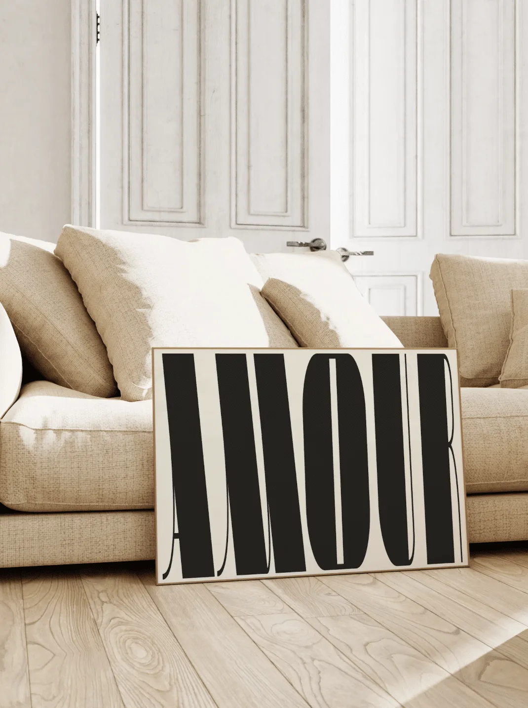 Affiche "Amour"  typographie rouge ou noir - A3 ou A4 | Twicy Store – Image 4