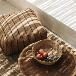 Pouf en coton à rayures « Oh My Gee »