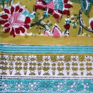 Nappe rectangle en coton imprimé « Olivia » – fabrication artisanale