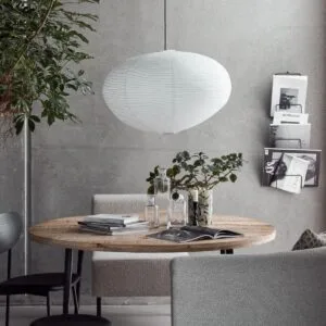 Abat-jour ovale en papier de riz « Rica » blanc House Doctor