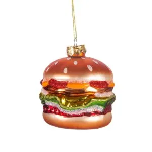 Boule de Noël en verre « Burger »